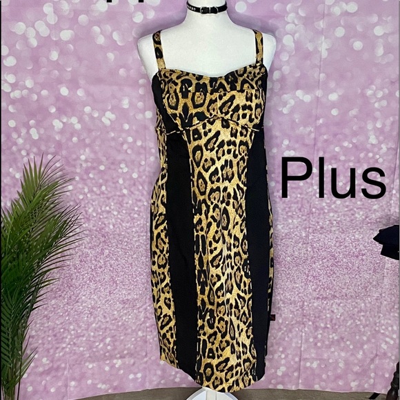 🥀TRIPP NWT animal corset dress, removable straps, back zipper *plus size 3* - Picture 4 of 14